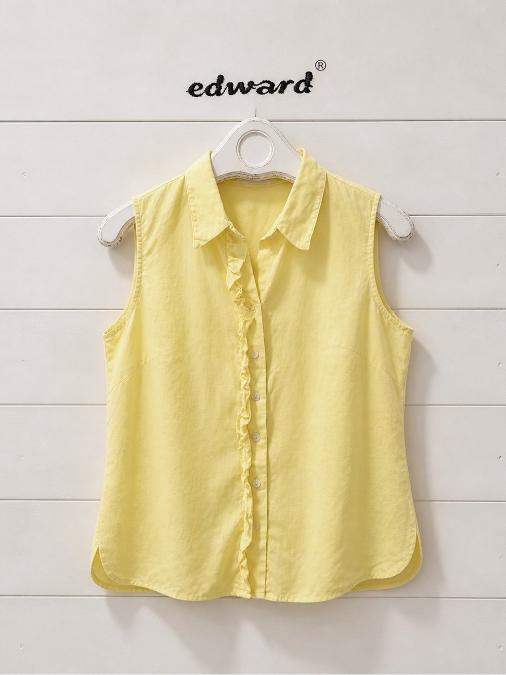 Edward sleeveless yellow blouse – Size L